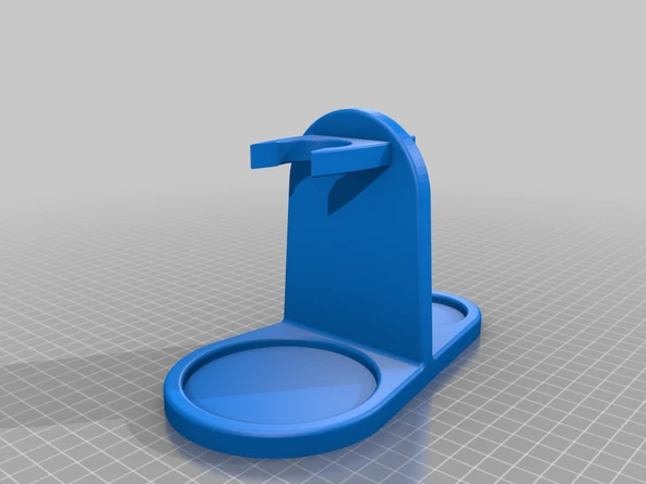 Byr Ustura, Fırça, Sabun ve Yağ için Islak Tıraş Standı (Sadece Plastik Aparattır!!!) 3D - 4