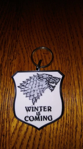 Game of Thrones - Stark arması anahtarlık (Plastik Aparattır!!!)