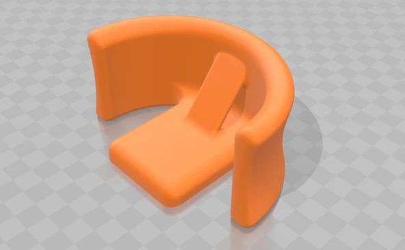 Byr Pürüzsüz Kulaklık Duvarı/Sütunu montajı (Sadece Plastik Aparattır!!!) 3D - 2