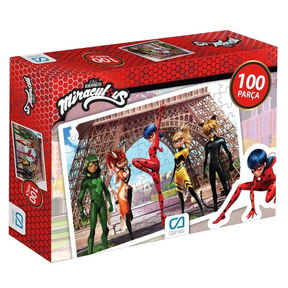 Ca Games Miraculous Uğur Böceği Ve Kara Kedi Puzzle 100 Parça CA.5002