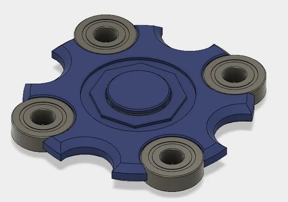 Yuvarlak, 5 yatak fidget spinner (Plastik Aparattır!!!)