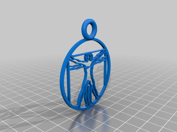 Byr Vitruvius İnsanı Kolyesi (Plastik Aparattır!!!) 3D - Resim 3