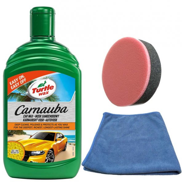 Turtle Wax Boya Koruma Carnauba Cila + Uygulama Bezi & Sünger