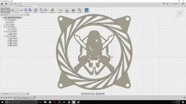 Byr Halo Efsanevi 120mm fan kapağı (Sadece Plastik Aparattır!!!) 3D ürün görseli