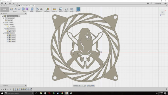 Byr Halo Efsanevi 120mm fan kapağı (Sadece Plastik Aparattır!!!) 3D - Resim 2