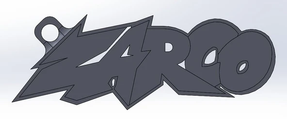 Zarco logosu anahtarlık/ clecter (Plastik Aparattır!!!)