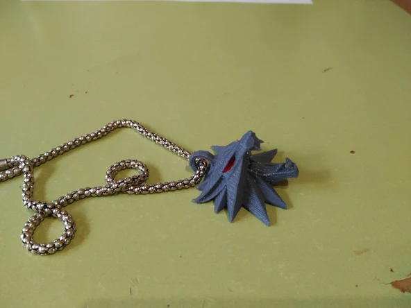 Byr Witcher III madalyonu büyük yuvarlak delik (Sadece Plastik Aparattır!!!) 3D - Resim 3