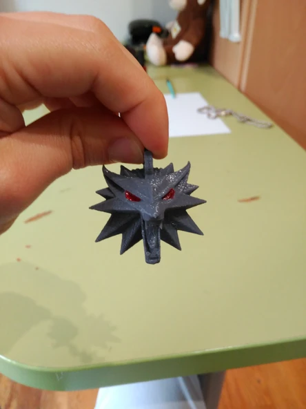 Byr Witcher III madalyonu büyük yuvarlak delik (Sadece Plastik Aparattır!!!) 3D - Resim 4