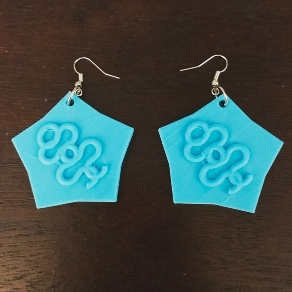 Byr Kıvırcık Tüp Küpe (Sadece Plastik Aparattır!!!) 3D