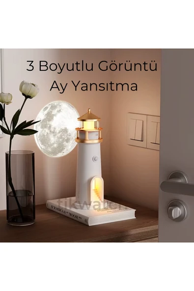 Deniz Fenere Gece Lambası Speaker Ay Işığı Yansıtma - 2