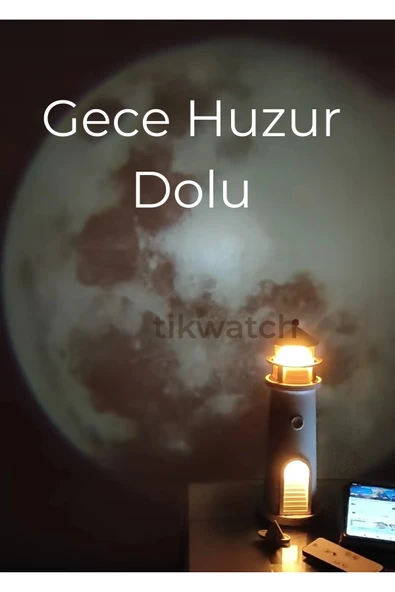 Deniz Fenere Gece Lambası Speaker Ay Işığı Yansıtma - 4
