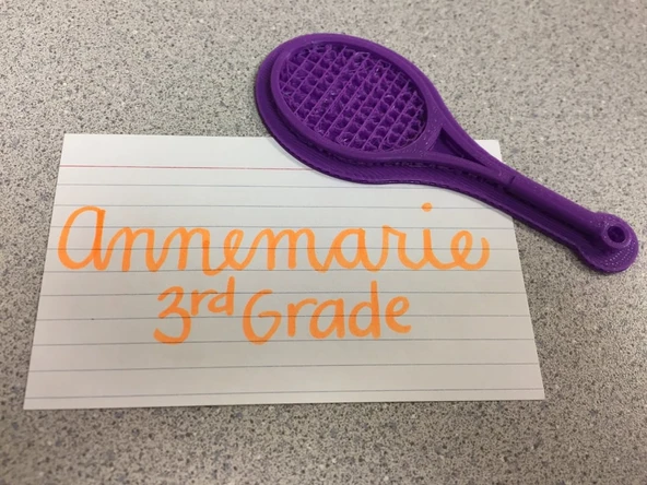 Byr Tenis raketi anahtarlık (Sadece Plastik Aparattır!!!) 3D - Resim 4