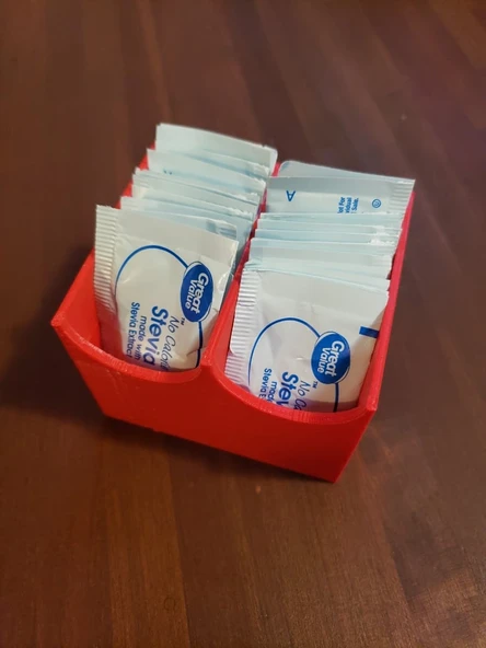 Çift şeker/tatlandırıcı paket tutucu (Plastik Aparattır!!!) - 2