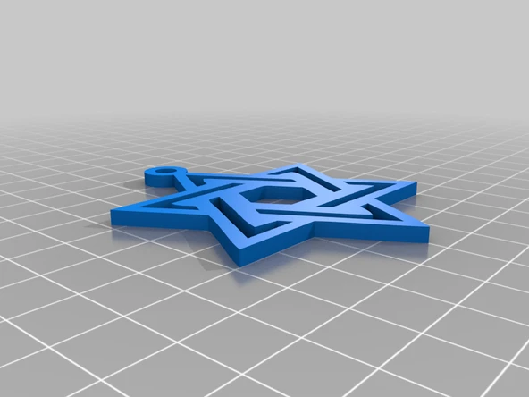 Byr Davut yıldızı kolyesi (Plastik Aparattır!!!) 3D - Resim 2