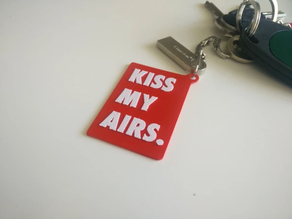 Byr NIKE Kiss My Airs Anahtarlık (Sadece Plastik Aparattır!!!) 3D - Resim 3