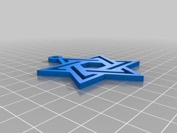 Byr Davut yıldızı kolyesi (Plastik Aparattır!!!) 3D ürün görseli