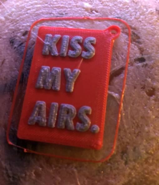 Byr NIKE Kiss My Airs Anahtarlık (Sadece Plastik Aparattır!!!) 3D - Resim 4