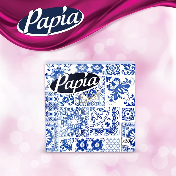 Papia Dekor 20'li Peçete (7 Paket x 20 Yaprak) - Resim 6