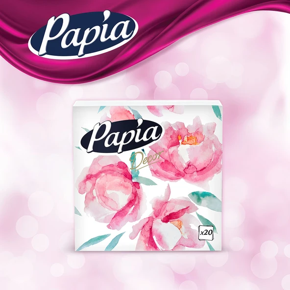 Papia Dekor 20'li Peçete (7 Paket x 20 Yaprak) - Resim 4