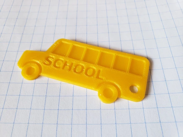 Byr Okul otobüsü anahtarlık (Plastik Aparattır!!!) 3D - 3