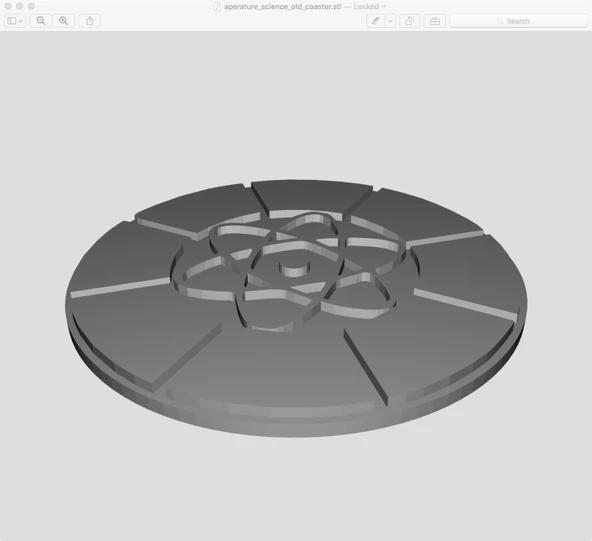 Byr Aperture Science Logosu (eski) Altlık (Plastik Aparattır!!!) 3D - Resim 2