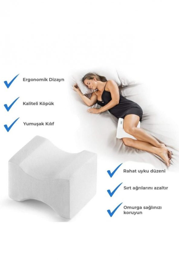 Soft Visco Bacak Arası Uyku Yastığı Ortopedik Yastık Minder