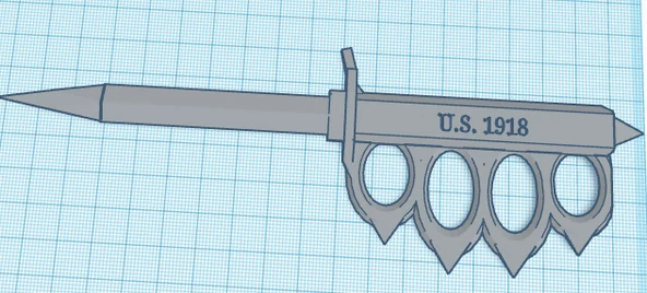 Byr 1. Dünya Savaşı 1918 Hendek bıçağı (Sadece Plastik Aparattır!!!) 3D - Resim 2