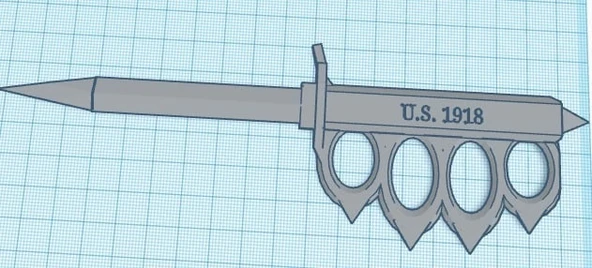 Byr 1. Dünya Savaşı 1918 Hendek bıçağı (Sadece Plastik Aparattır!!!) 3D ürün görseli