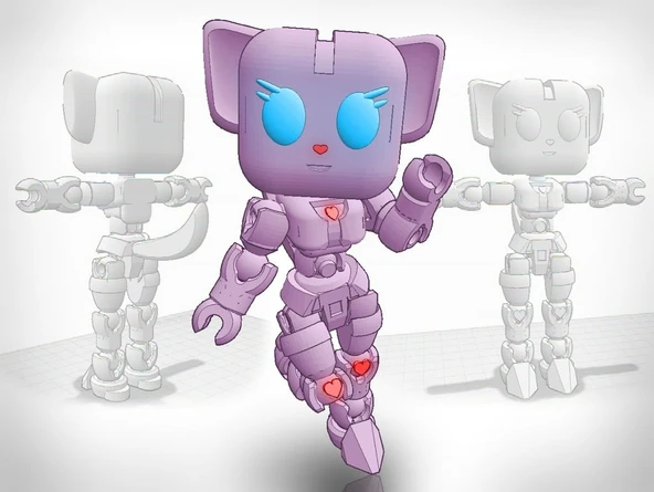 Byr Kawaibot Kitty Tinkerplay (Thingmaker) Aksiyon figürü [Test için hazır!] (Sadece Plastik Aparattır!!!) 3D - 1