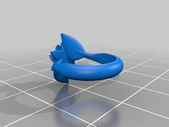 Byr Yüzük Çiçek Anello Fiore Lotus Yüzük (Plastik Aparattır!!!) 3D - Resim 2