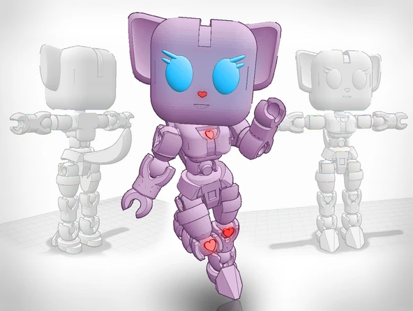 Byr Kawaibot Kitty Tinkerplay (Thingmaker) Aksiyon figürü [Test için hazır!] (Sadece Plastik Aparattır!!!) 3D - 2