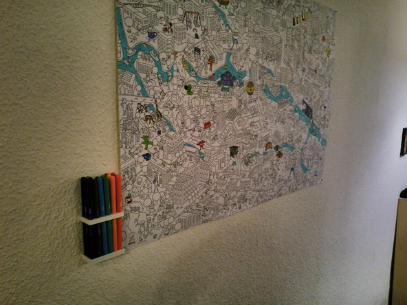 Byr Duvara Monte Kalem Tutucu (Sadece Plastik Aparattır!!!) 3D - Resim 4