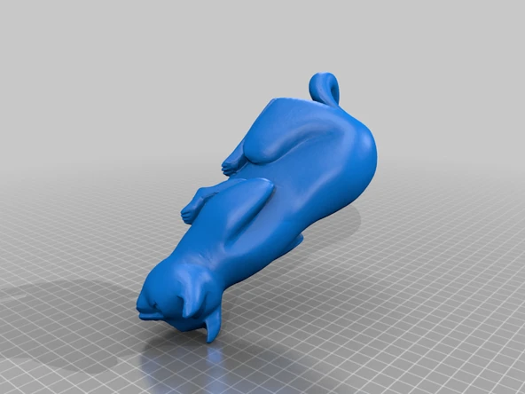 Byr Jean Gordon'un oymaları Çömelmiş Kedi (Plastik Aparattır!!!) 3D - 3