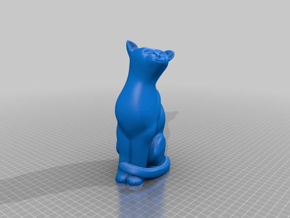 Byr Jean Gordon'un oymaları Oturan kedi (Plastik Aparattır!!!) 3D - 3