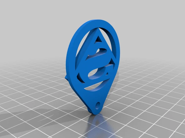 Byr Süpermen Anahtarlık Kolye (Plastik Aparattır!!!) 3D - Resim 2