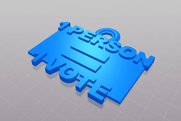 Byr "1 kişi = 1 oy" 1 yüzük ile kolye cazibesi (Sadece Plastik Aparattır!!!) 3D - Resim 3