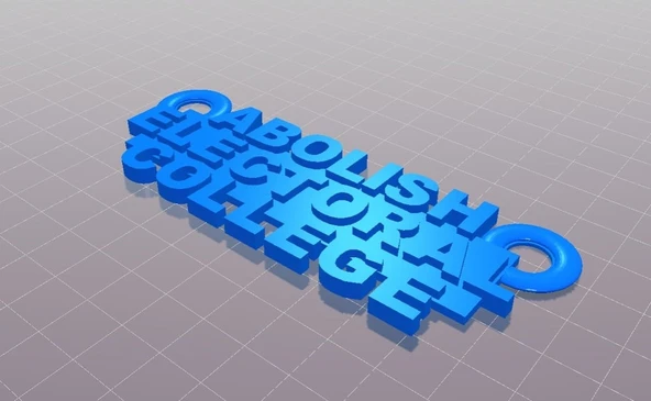 Byr "Seçim Koleji" kolye cazibesini 2 yüzük ile kaldırın (Sadece Plastik Aparattır!!!) 3D ürün görseli