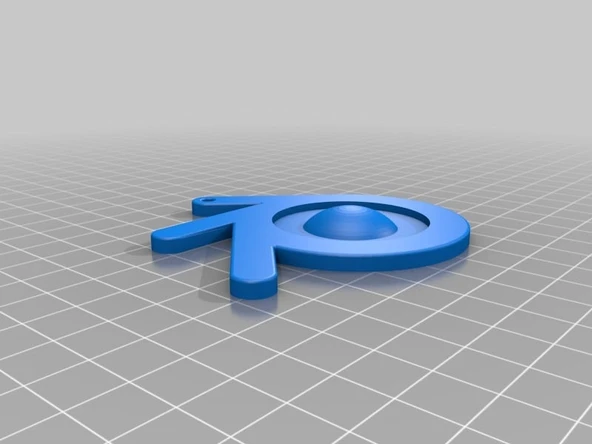 Byr Blender logolu anahtarlık (Sadece Plastik Aparattır!!!) 3D
