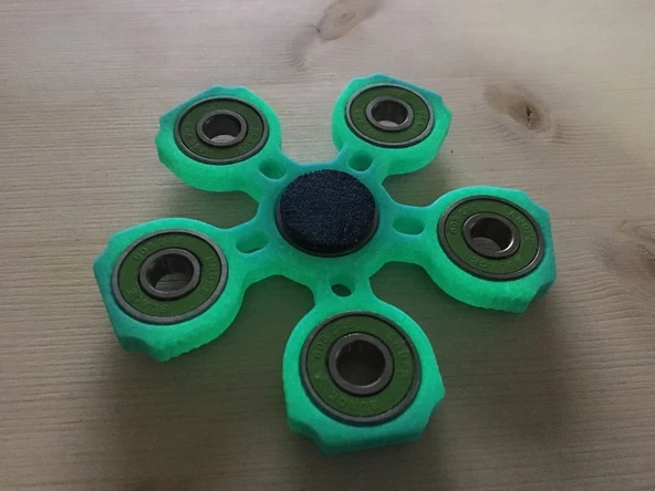 Fidget El Quintuple Spinner / Ball Rulman Tutucu (Plastik Aparattır!!!)