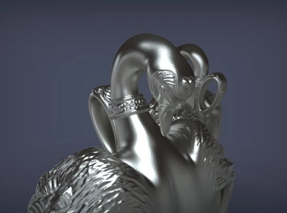 Byr Kuğu Kalp Kolye (Plastik Aparattır!!!) 3D - Resim 4