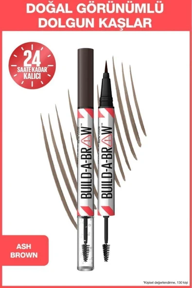 Maybelline New York Build a Brow 2in1 Kaş Kalemi ve Jeli Ash Brown