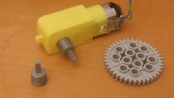 TT Motor Akıllı Arabadan Lego Aks Adaptörüne - Lütfen geri bildirimlerinizi, beğenilerinizi, fotoğraflarınızı gönderin :-).... (Plastik Aparattır!!!)