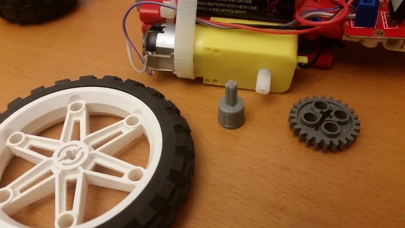 TT Motor Akıllı Arabadan Lego Aks Adaptörüne - Lütfen geri bildirimlerinizi, beğenilerinizi, fotoğraflarınızı gönderin :-).... (Plastik Aparattır!!!) - 4