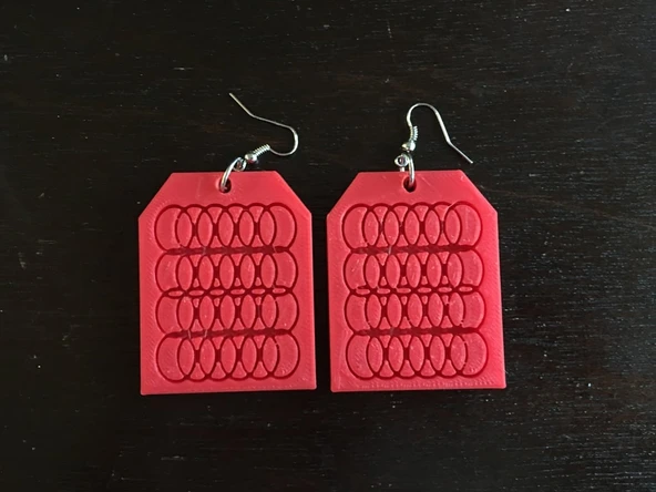 Byr Kare Yüzük Küpe (Sadece Plastik Aparattır!!!) 3D ürün görseli