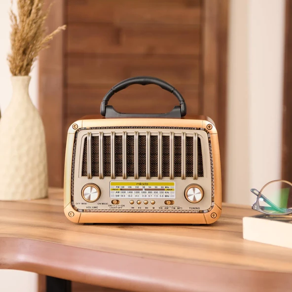 Mikado MDR-327 Usb-TF Destekli Bluetooth FM/AM/SW 3 Band Klasik Radyo - 2