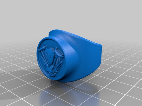 Byr Harley logolu yüzük (Sadece Plastik Aparattır!!!) 3D - Resim 3