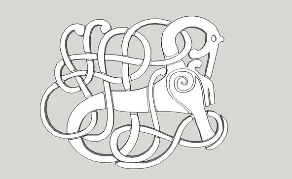 Byr Viking Kolye Urn Stili - sayı 2 (Plastik Aparattır!!!) 3D ürün görseli 1