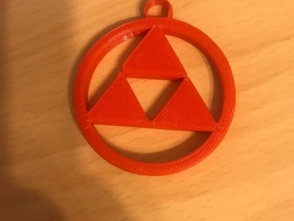 Byr Zelda Efsanesi Basit Triforce Kolye Ucu (Sadece Plastik Aparattır!!!) 3D - Resim 4