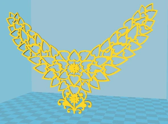 Byr Kolye Kalp Tasarımı (Sadece Plastik Aparattır!!!) 3D - Resim 3