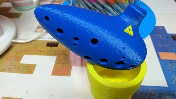 Byr Triforce Sembollü Ocarina (Plastik Aparattır!!!) 3D - Resim 5